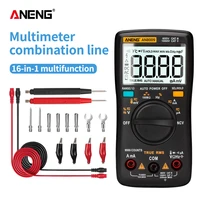 aneng an8009 auto range digital multimeter 9999 counts with backlight acdc ammeter voltmeter ohm transistor tester multi meter