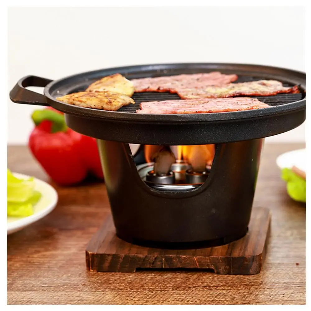 Yakiniku Grill Pot Japanese Korean Style Cast Aluminum Single BBQ | Pans