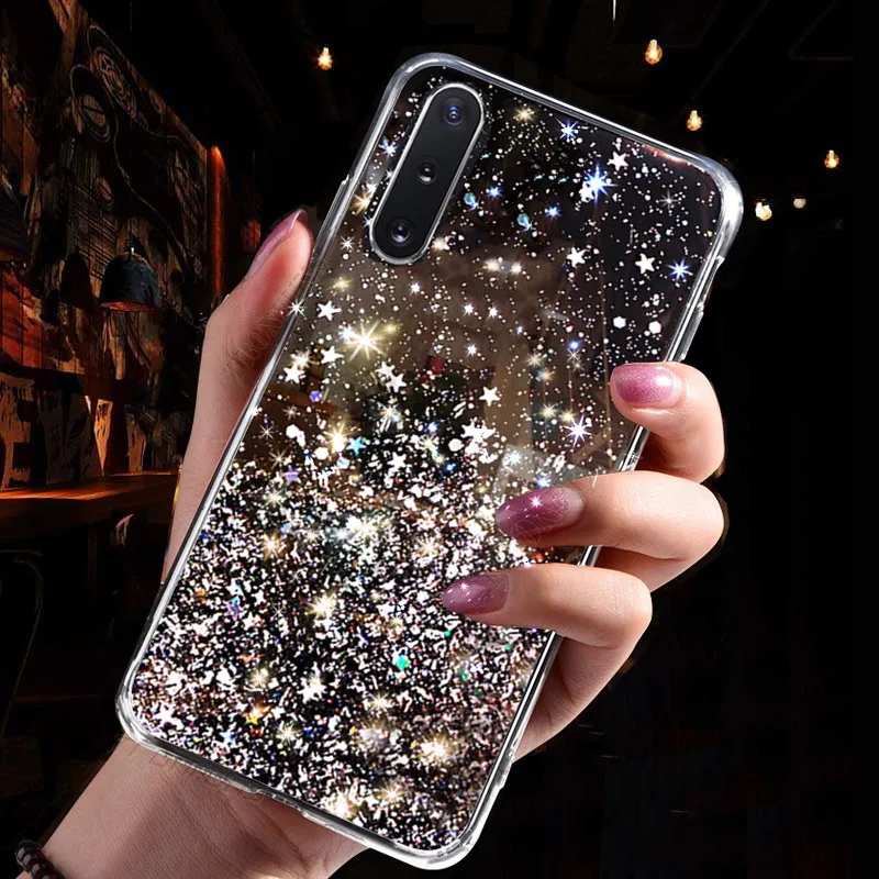 Чехол с блестками для Samsung Galaxy A50 A70 A30 A40 A10 A20 A90 A30S A20E Note10 S20 S10 S9 S8 Plus|Бамперы| |