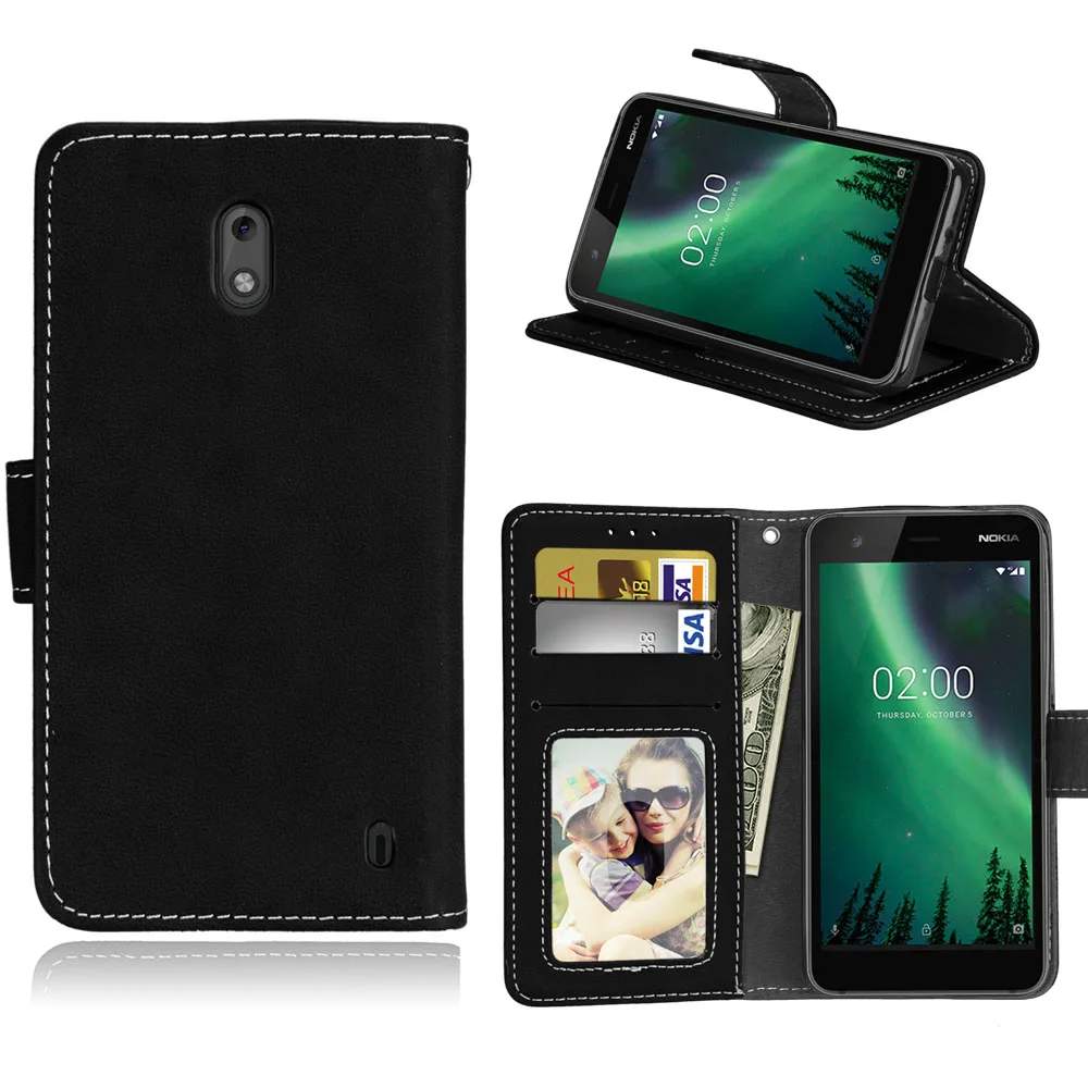Чехол для Nokia 2 чехол Nokia2 Роскошный кожаный бумажник силиконовый флип-чехол