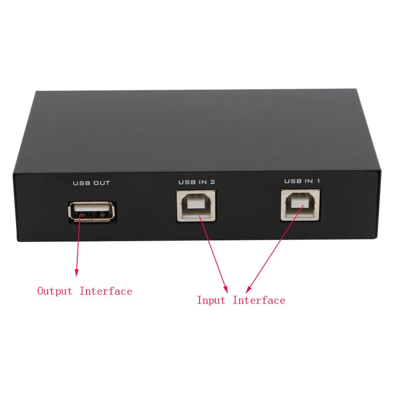 

2 Ports USB2.0 Sharing Device Switch Switcher Adapter Box For PC Scanner Printer