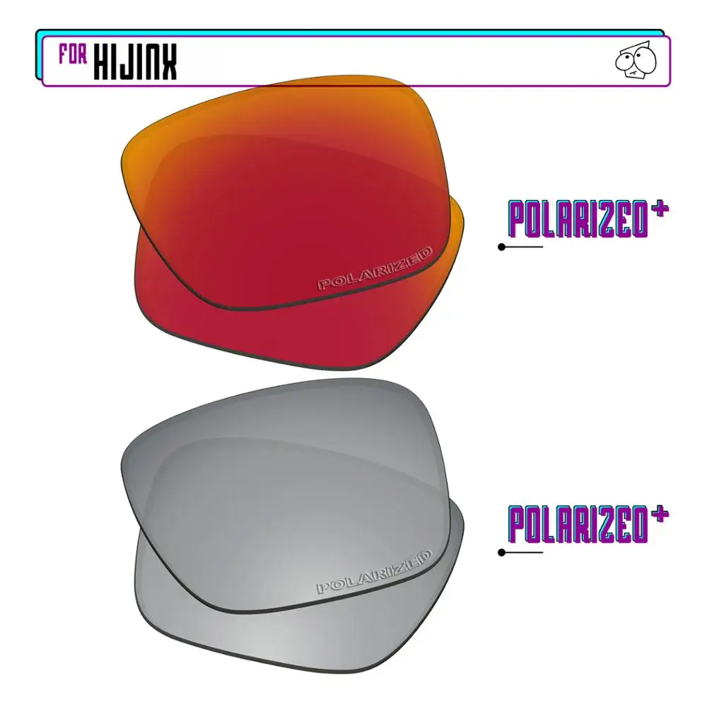 EZReplace Polarized Replacement Lenses for - Oakley Hijinx Sunglasses - Sir P Plus-RedP Plus