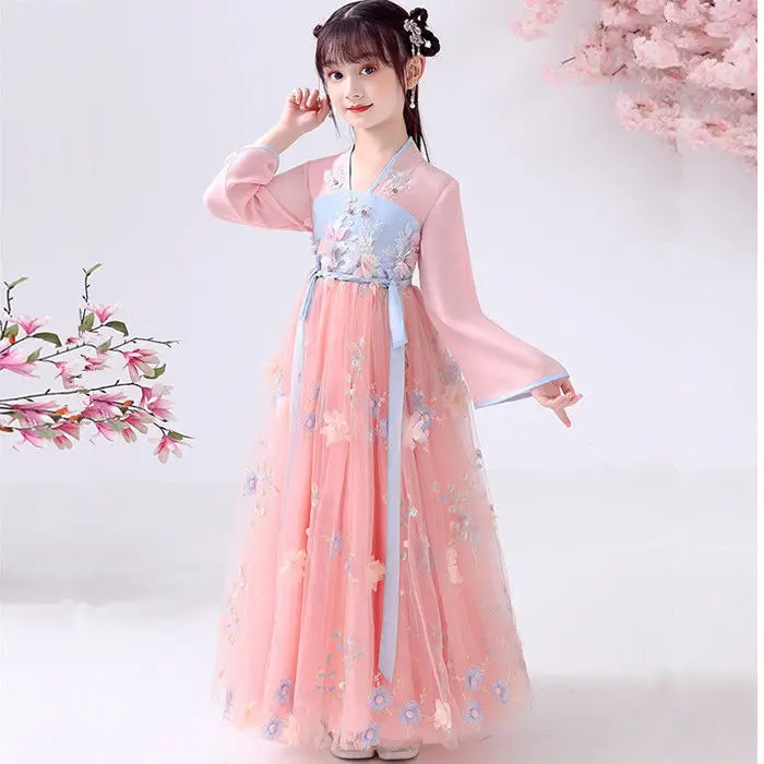 Традиционный китайский сказочный костюм для девочек новогодний наряд платье