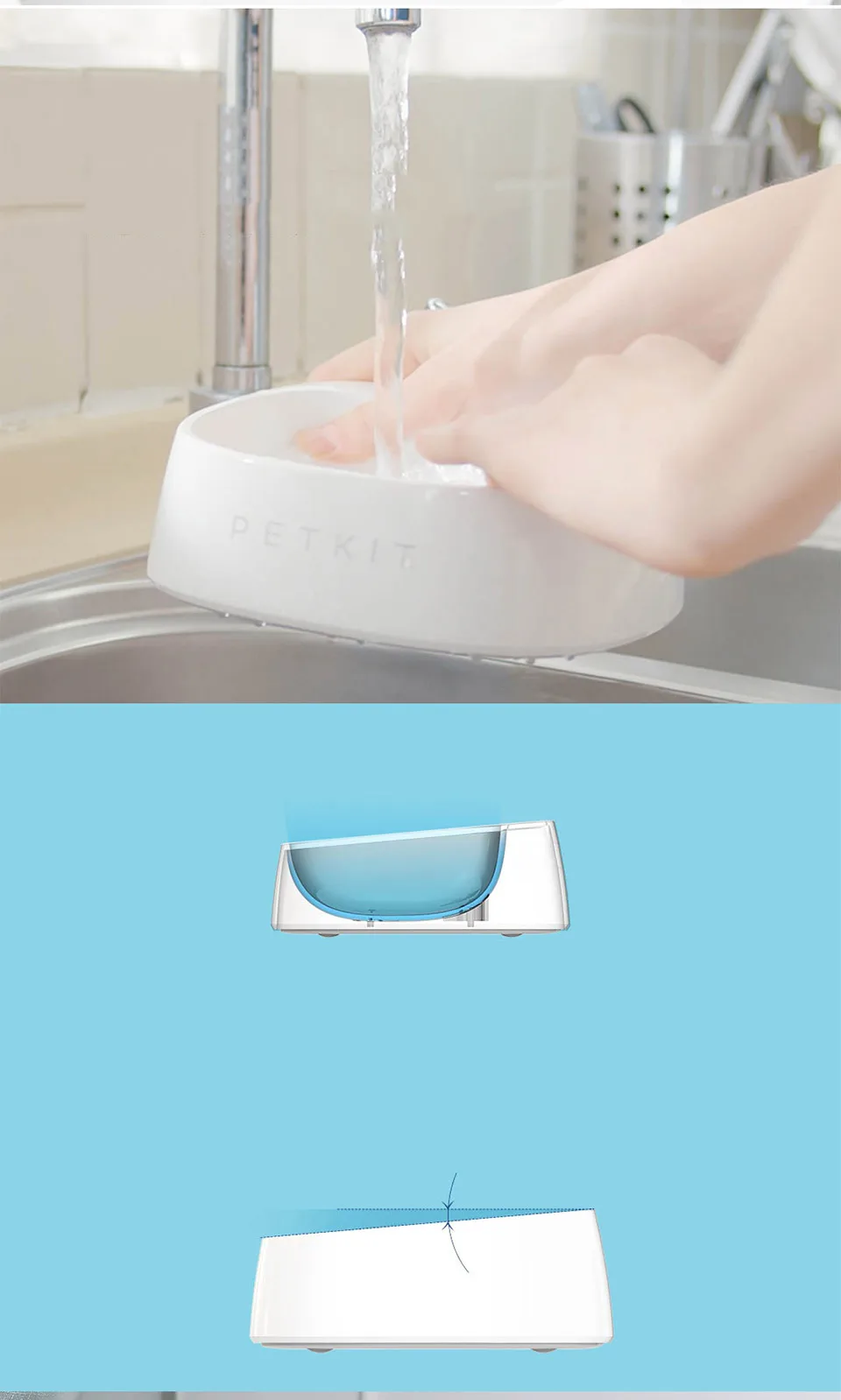 Xiaomi Mijia PETKET интеллектуальная взвешивающая миска для кошек и собак Водонепроницаемая Антибактериальная u-образная чаша простая Удобная научная