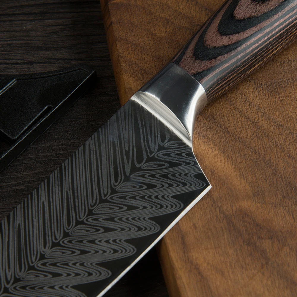 Набор ножей из нержавеющей стали QING кухонный набор 6 японских овощей рыбы мяса