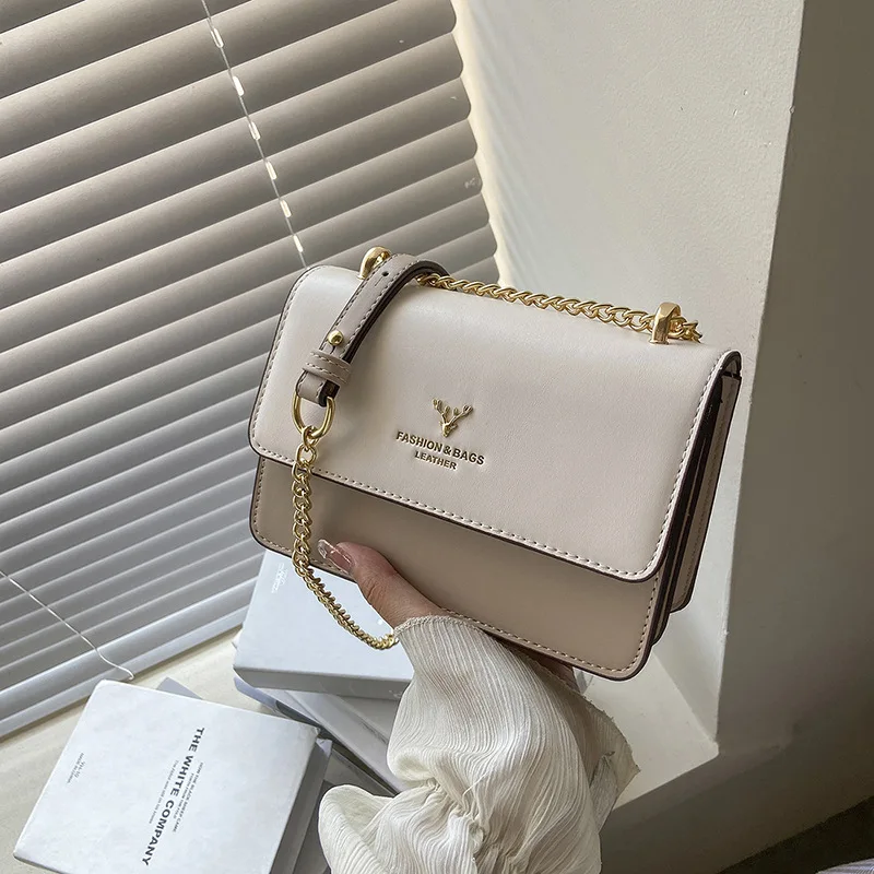 

Женская сумка 2021 НОВАЯ ЦЕПОЧКА контрастная маленькая квадратная сумка трендовая простая модная сумка через плечо женская сумка
