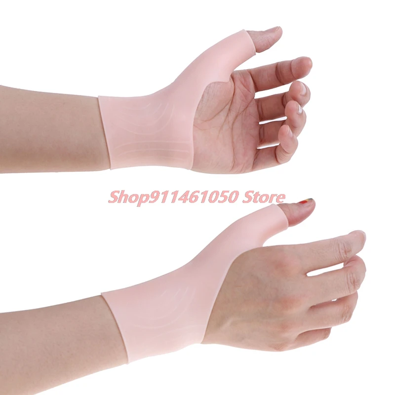 

New 1pcs S L Size Silicone Gel Therapy Wrist Thumb Support Gloves Arthritis Pressure Corrector Gloves