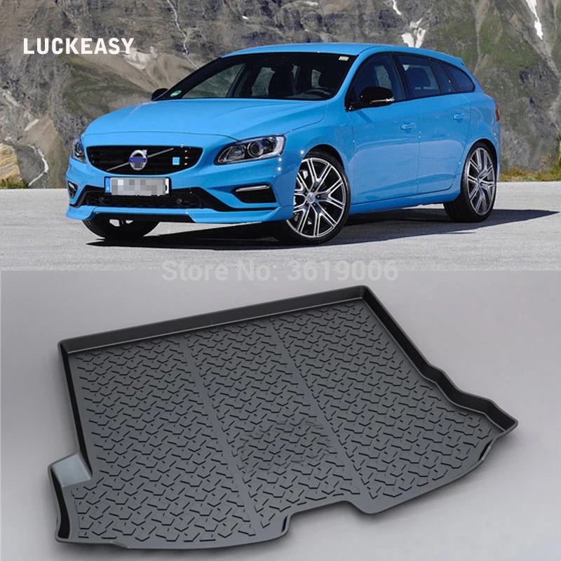 

LUCKEASY нескользящий водонепроницаемый 3D-коврик для багажника, прочный коврик для багажника Volvo V60, Стайлинг автомобиля
