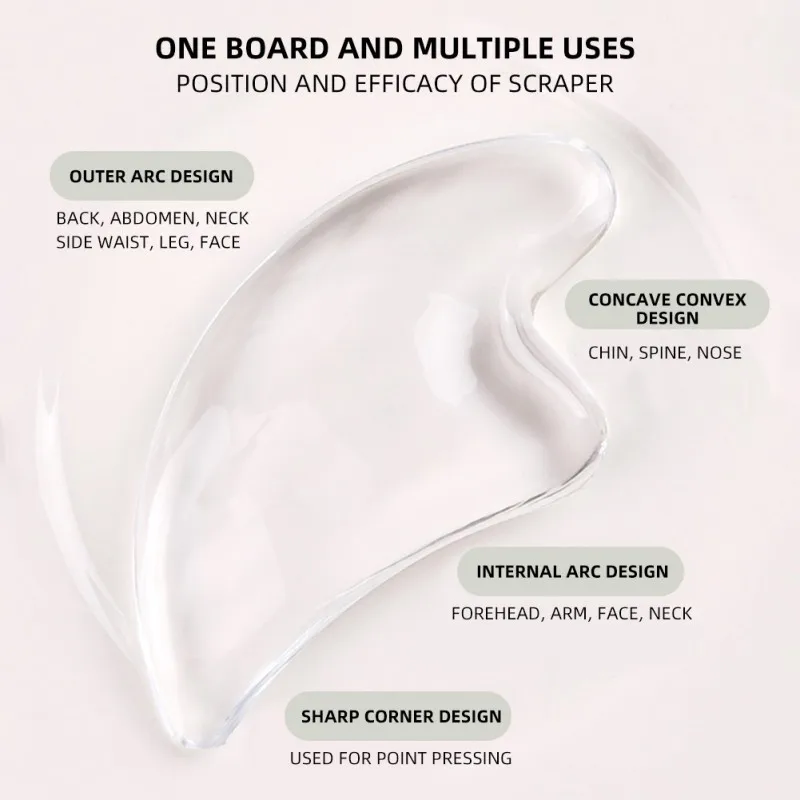 Прозрачная соскабливающая доска треугольной формы массажер для лица Уход за