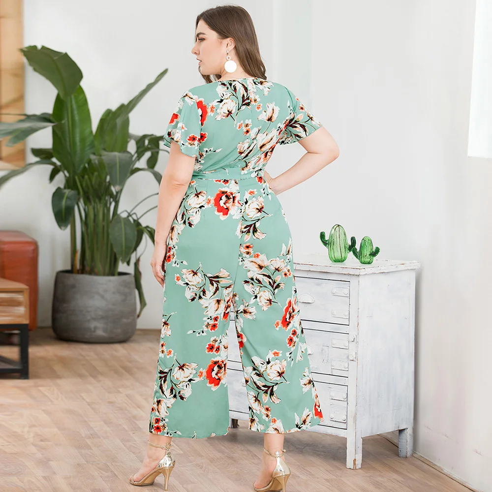 Wipalo 2020 размера плюс широкие брюки комбинезон летний укороченный с высокой талией