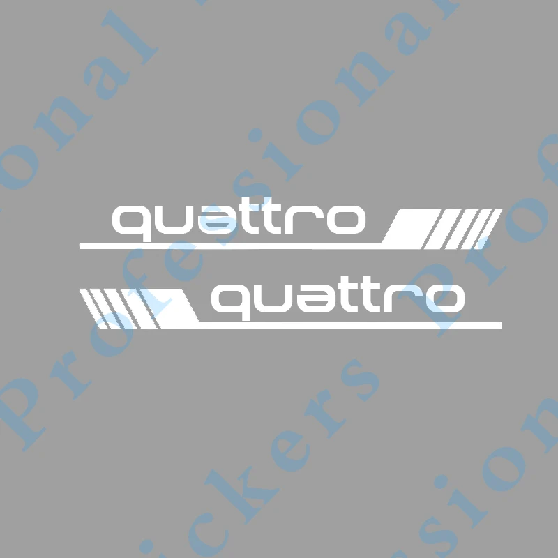 

2X Quattro Styling Side Door Decals Car Sticker SUV 4x4 Car Goods Francais Waterproof Stickers Suitable