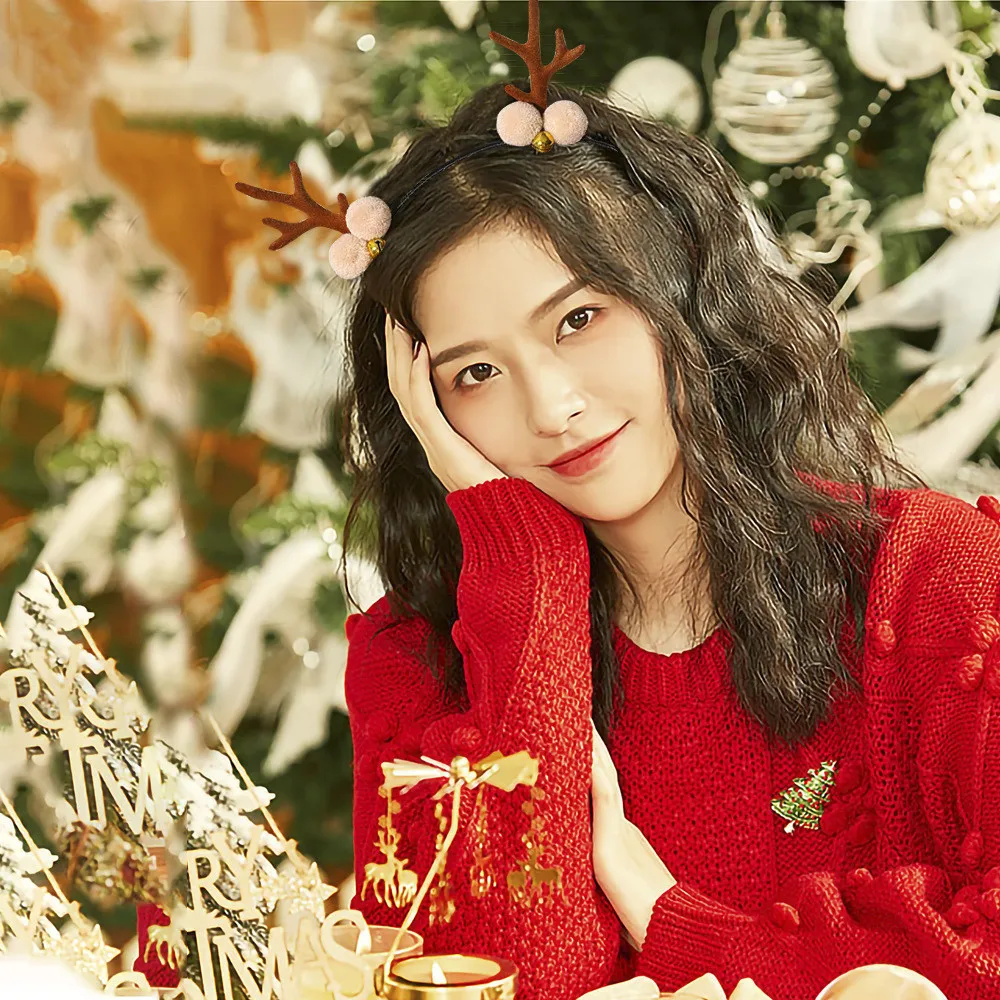 

Christmas Headband Santa Elk Xmas Hair Band Clasp Headwear Head Hoop For Xmas home Party Hairband Head Hoop Christmas kid Gift