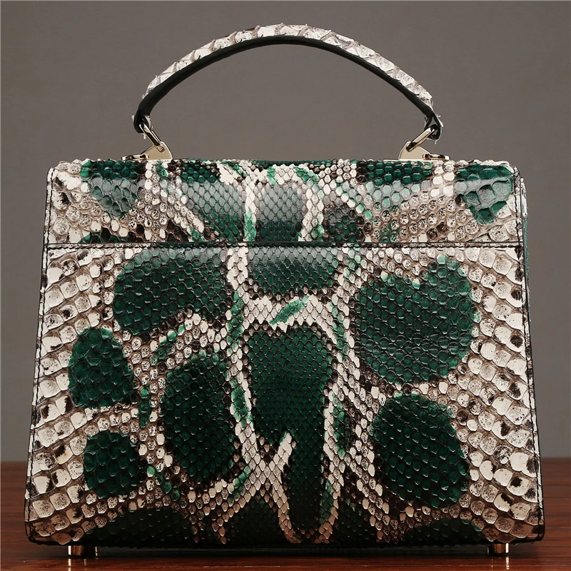 

ejue High-grade python skin bag for women leather handbag bag new one - shoulder oblique women handbag business leisure bag