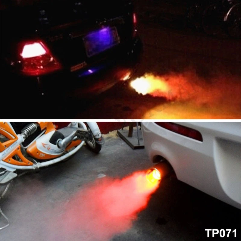 Автомобиль Универсальный хвост горло красный светодиод пожарное дыхание