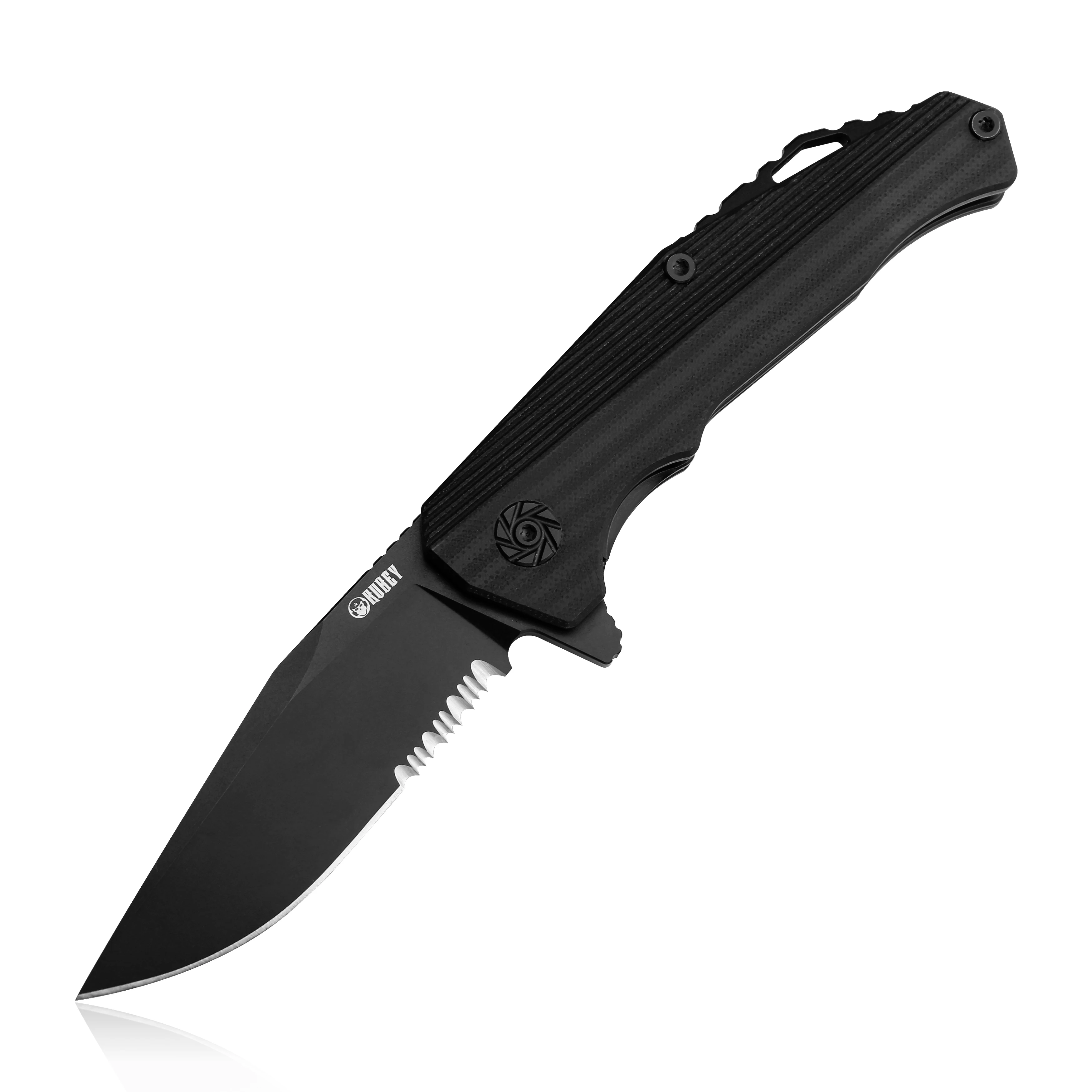 KUBEY KU216 EDC Складной карманный нож D2 стальное лезвие заполненный стеклом G10 ручные