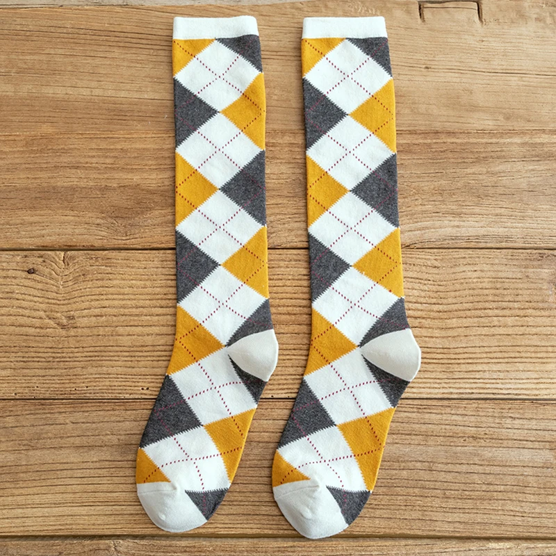 Новинка 2021 шотландские винтажные женские хлопковые носки в клетку с
