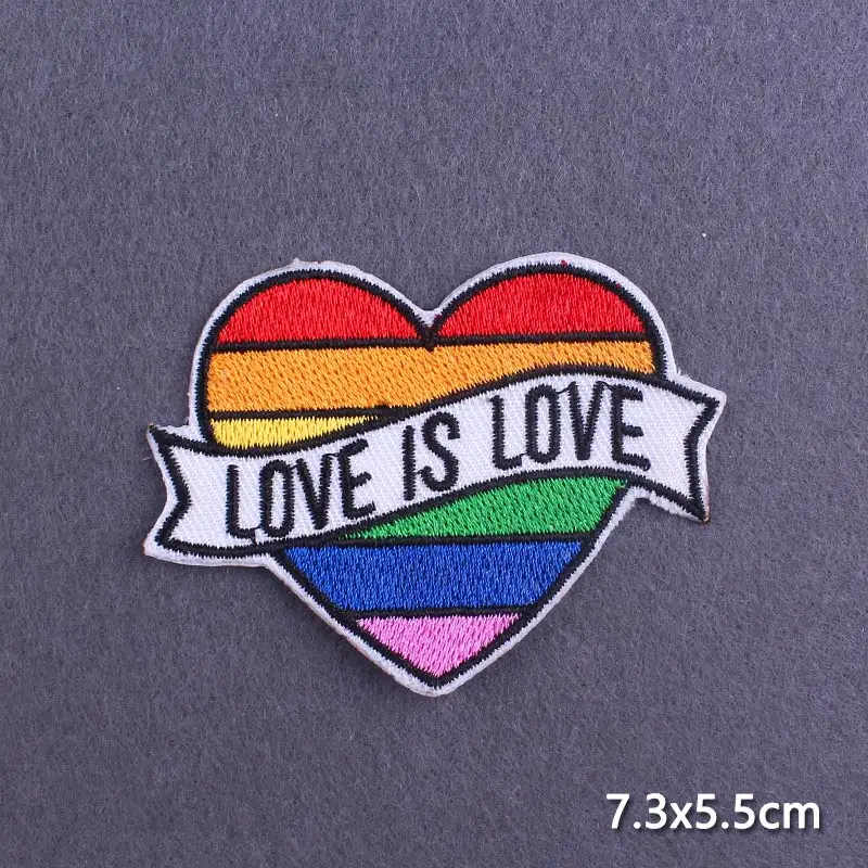 Нашивки для одежды радужные наклейки с надписью Love Is ЛГБТ-Аксессуары | Дом и сад