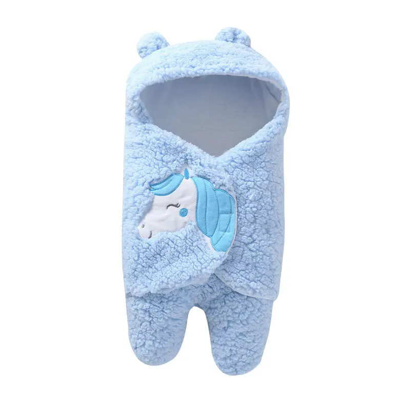 

Ins New Baby Home Service Warm Blanket Winter Plush Blanket Cartoon Bubble Fleece Pajamas Simple and Fashionable
