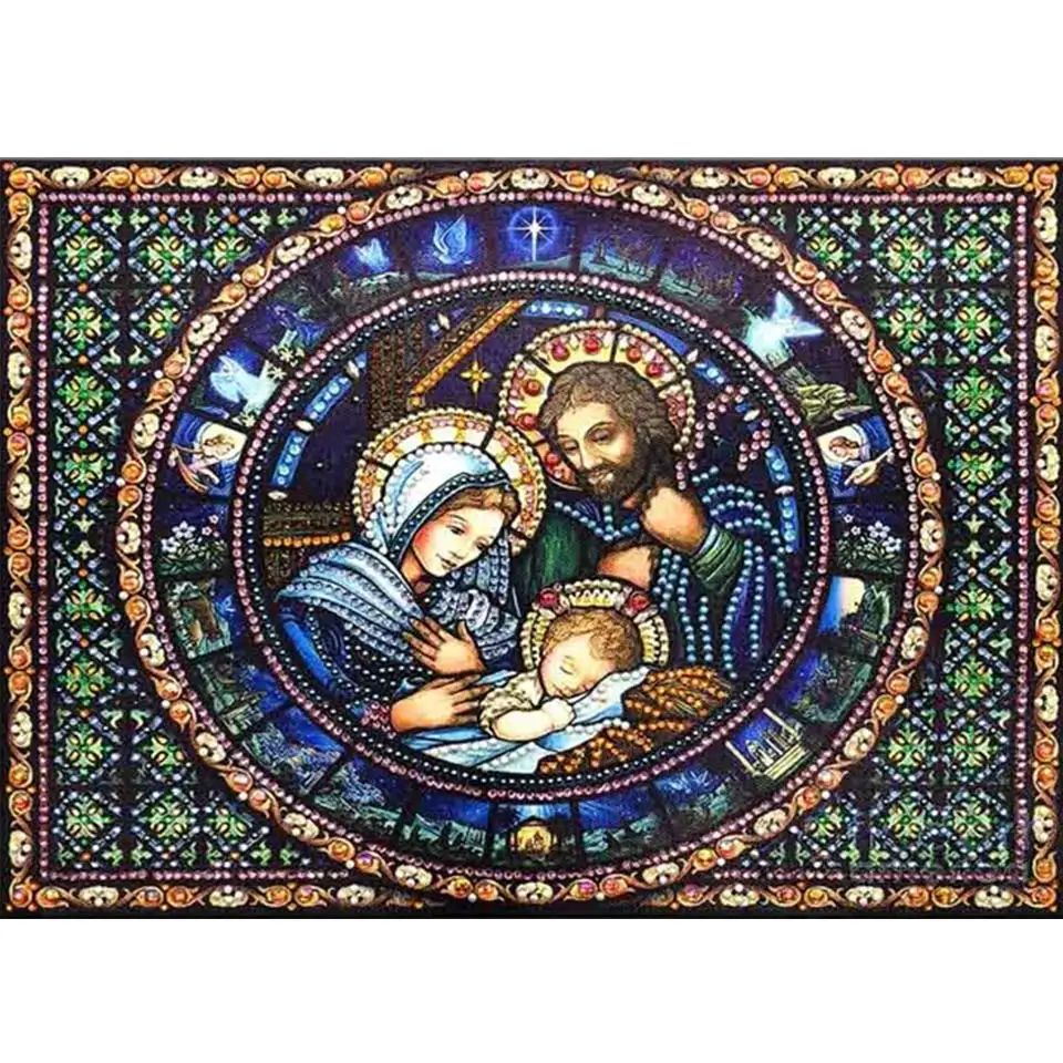 

Картина 5D "сделай сам" из Бриллиантовая вышивка, религиозная страз, вышивка крестиком, картины для рукоделия, украшение для дома, подарок