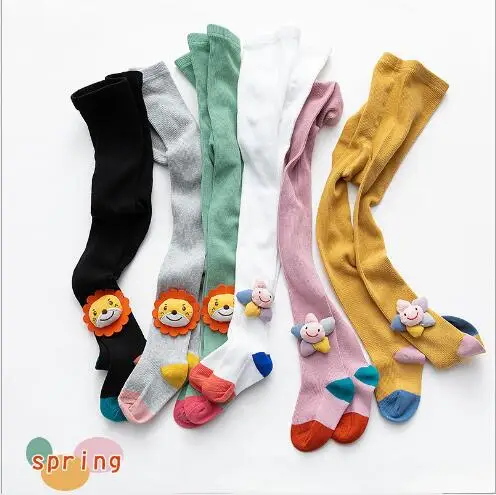 

2021 spring and summer new cartoon sunflower girls pantyhose children's leggings