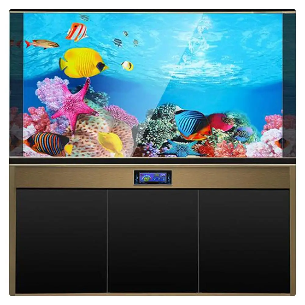 3D аквариум наклейка с пейзажем плакат аквариума фон Плакат двухсторонний океан