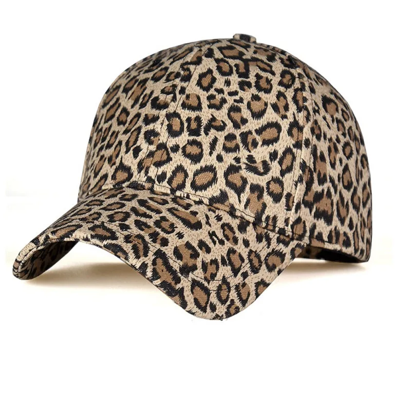 

New Women Men Sports Hat Leopard Print Adjustable Outdoor Holiday Summer Solid Baseball Travel Outdoor Cap Hip-Hop Adjustable