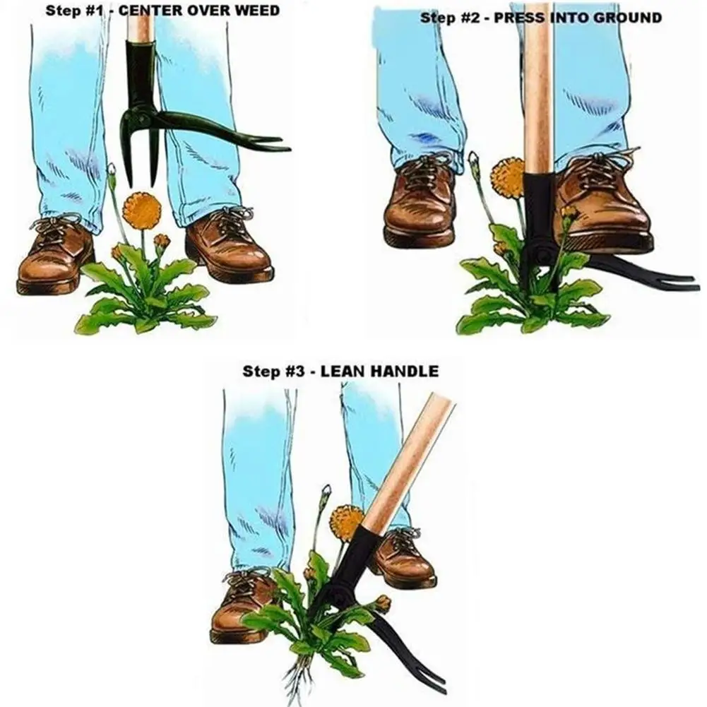 

Standing Weed Puller Tool Weeding Hook Manual Garden Lawn Root Remover Weeder Easy Apply Vertical Weeding Dig Grass Shovel