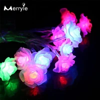 5 12m outdoor solar string lights waterproof rose led christmas fairy light 2 mode solar power lamp holiday party garden newyear