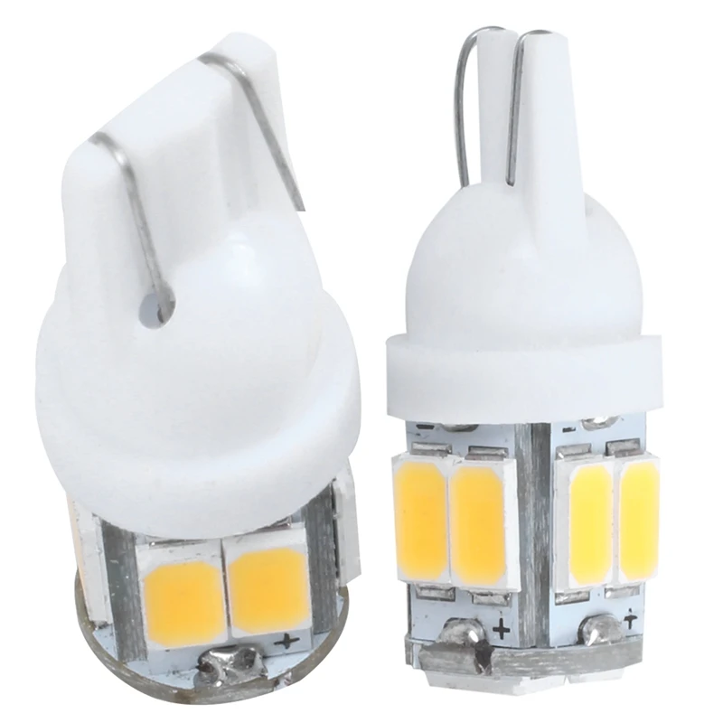 5 шт. T10 Вт 5630 SMD светодиодный светильник для приборной панели автомобиля теплый