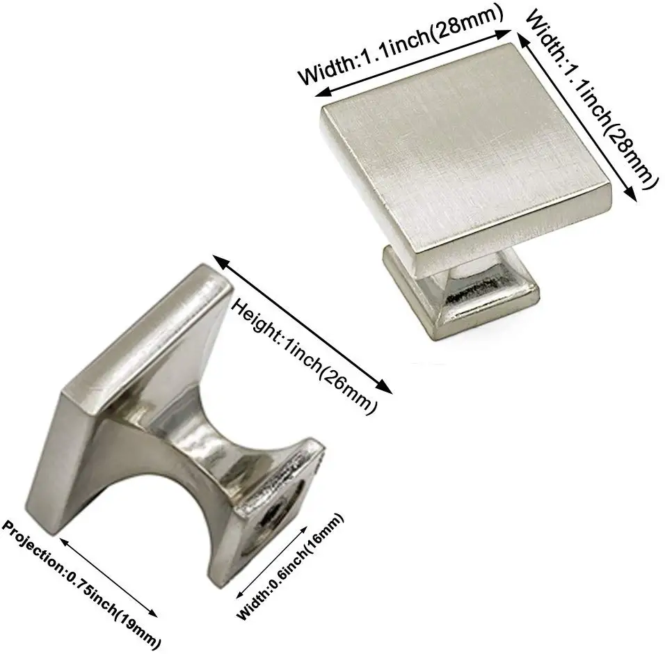 Матовый никелевый шкаф ручки квадратные круглые для ящиков серебряные шкафа