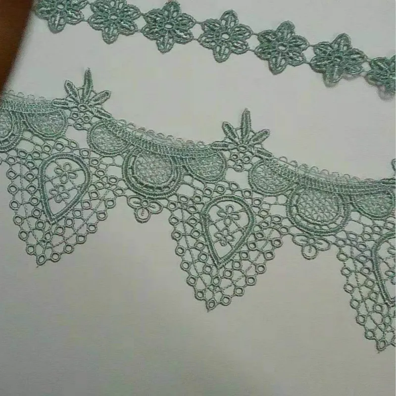 2 ярда бирюзовые кружевные отделки для занавесок диванов костюмов отделка платье