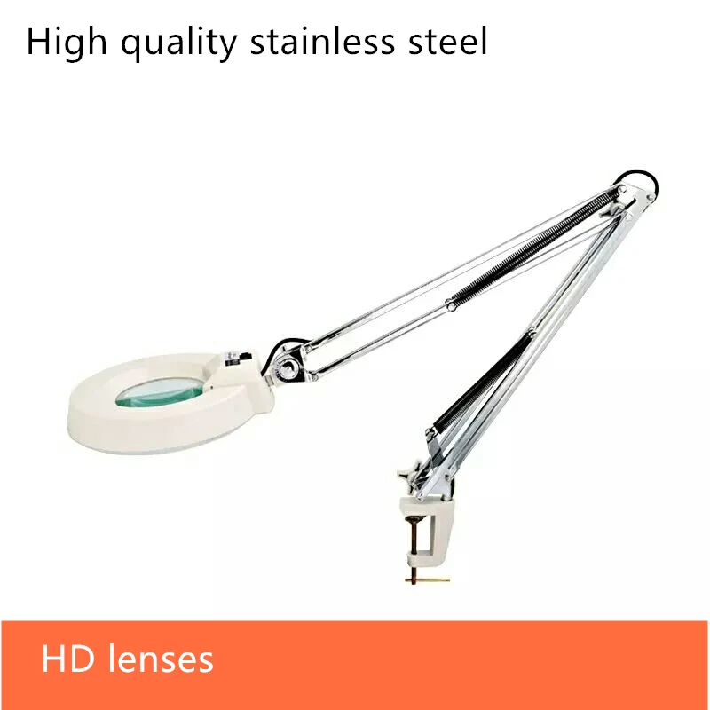 Светодиодный светильник с длинной ручкой Складная Настольная лупа лампой 220 В