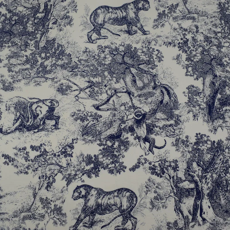 100% хлопок модная ткань лесные животные реактивная окраска чистый для платья