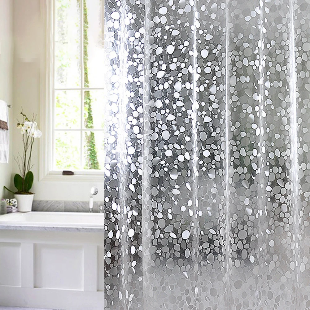 Занавеска для душа в ванную комнату с крючками занавесок декор из булыжника