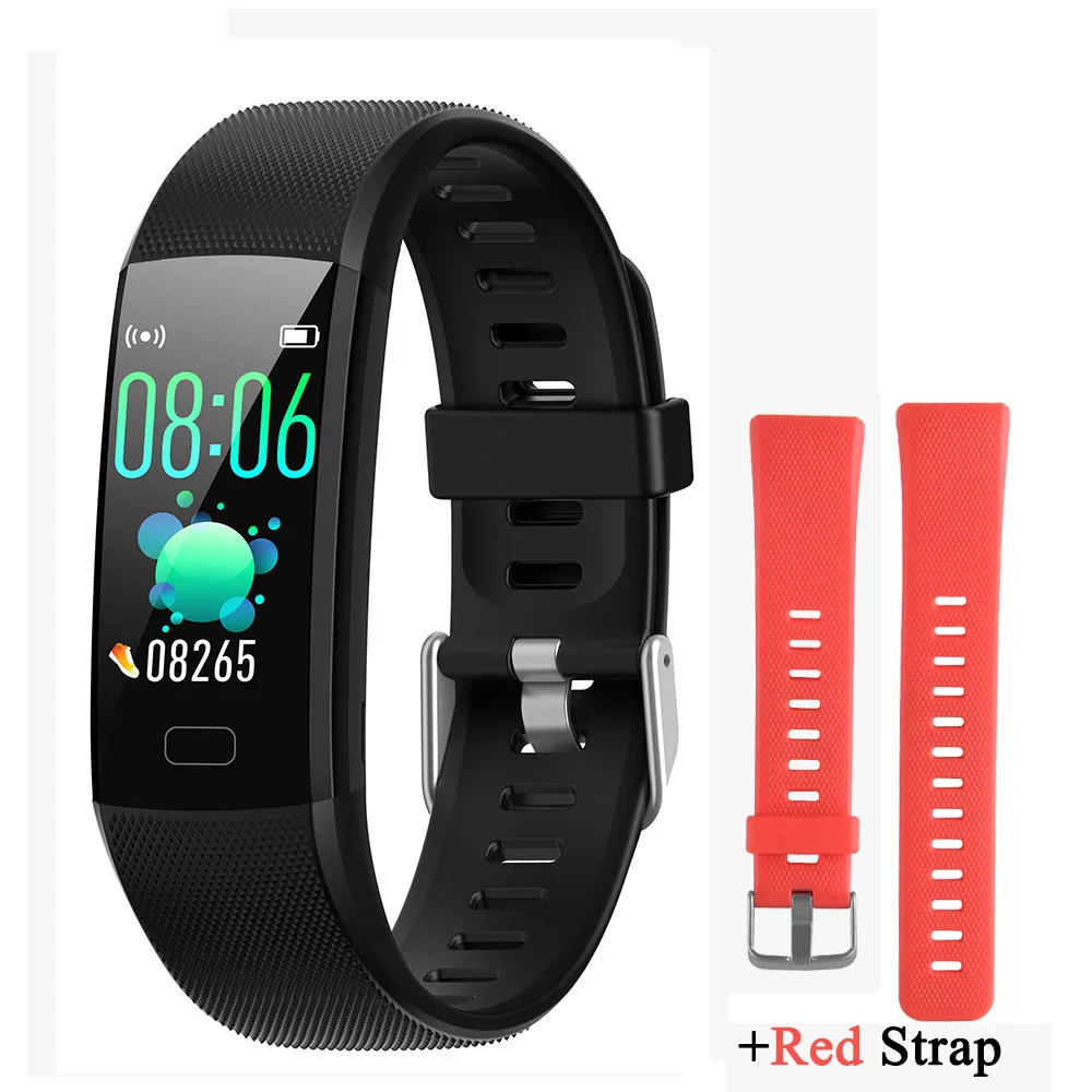 add Red Strap Время владельца Y10 1,14 дюймов Смарт-браслет шагомер пульсометр Монитор артериального давления фитнес-браслет IP67 водонепроницаемый смарт-браслет - Цвет: add Red Strap
