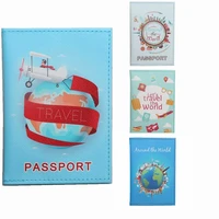 travel around the world passport cover pu leather letter women men passport holder travel accessories case ch31