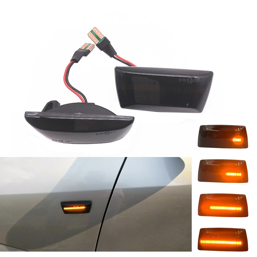 

2X LED Sequential Blinker Dynamic Side Marker Turn Signal Lights For Opel Zafira B MK2 2005-2014 Car Door Streamer Lamps