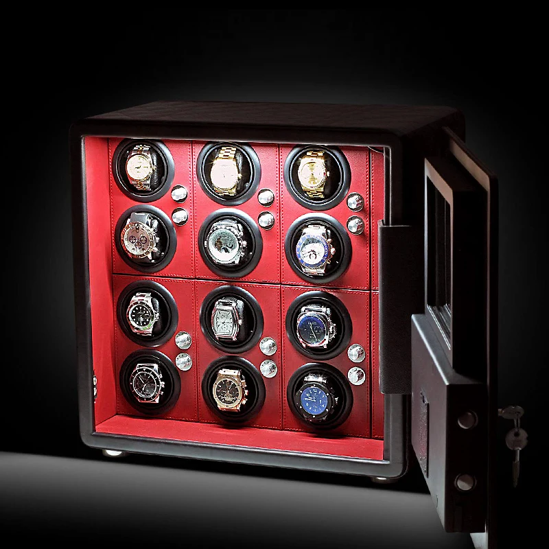 Интеллектуальный Сейф для 12 автоматических часов намоточный дисплей скрытый