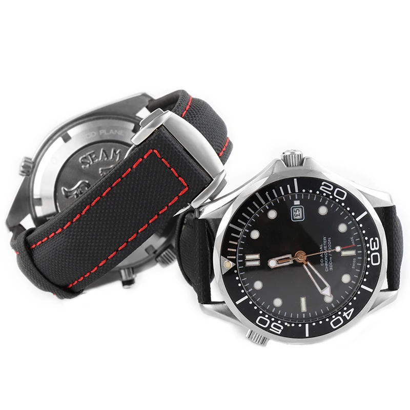 19 20 мм 21 22 мм 23 мм нейлоновый кожаный холщовый ремешок для часов Omega ремешок для часов Citizen для Carrera для браслетов IWC аксессуары