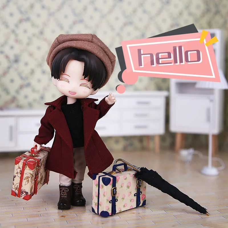 

M0090 children handmade toy 1/12 ob11 Doll blyth BJD/SD doll Accessories GSC colorful Bow hex cap 1pcs