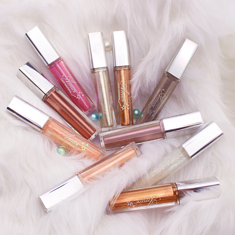 10 цветов Алмазные тени для век телесные металлические мерцающие Сияющие