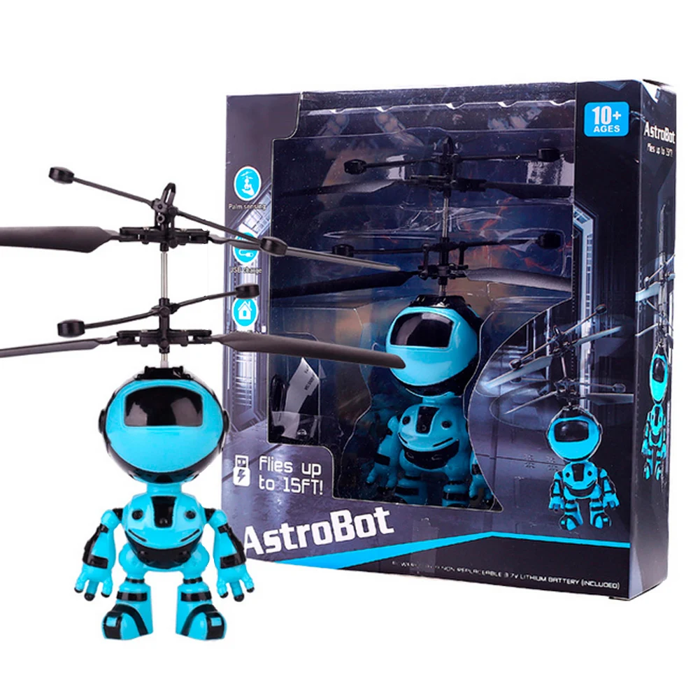 

Cute USB Charging Hand Induction Robot Suspension Aircraft Children Toy