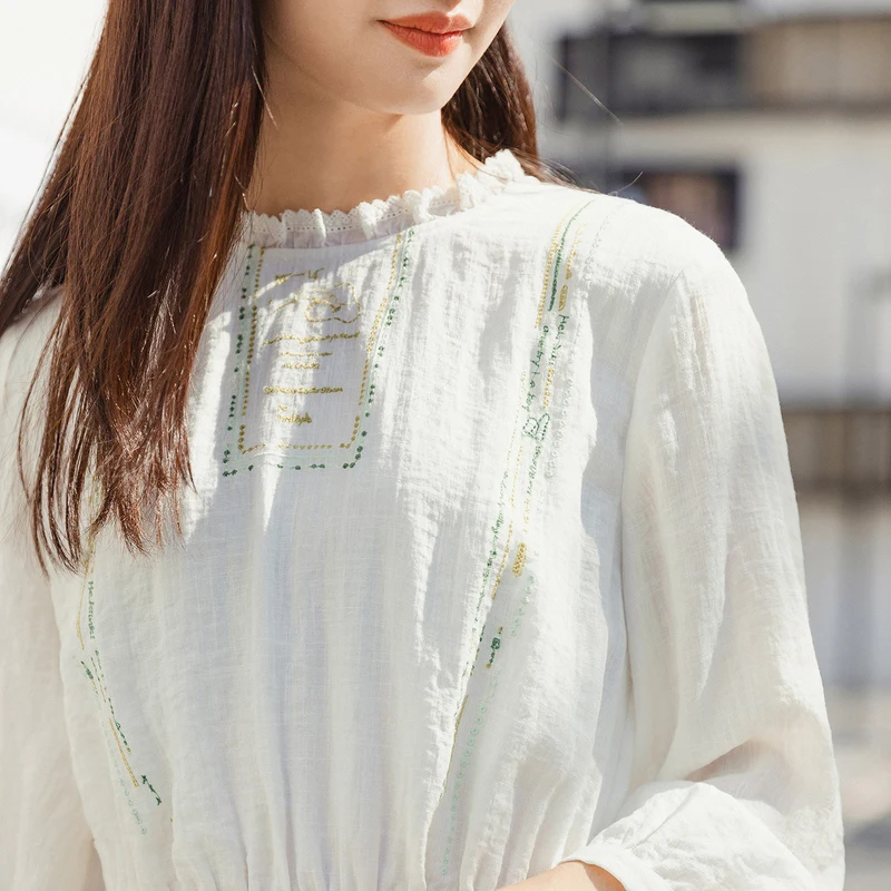 INMAN летнее комбинированное кружевное платье с вышивкой милое короткими