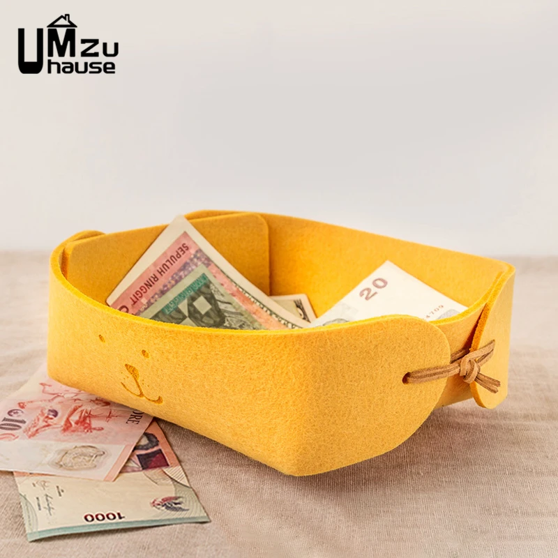 

Складные коробки из войлока, Штабелируемая корзина для хранения, корзина для ключей, кабеля для всякой всячины, зажим для закусок и орехов, м...