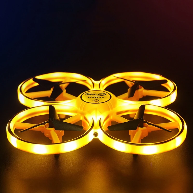 

Mini Smart Watch Remote Sensing Gesture Drone Noctilucent Interaction RC Toy with 360 Flips Led Light Best Gift for Kids