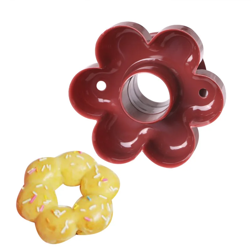 Flowers Donut Mold XZJJA формы для пончиков, кухонные десерты, хлебные Кондитерские инструменты, инструменты для выпечки, резак для приготовления пищи, печенья, торта, трафарет, форма для приготовления пончиков - Цвет: Flowers Donut Mold