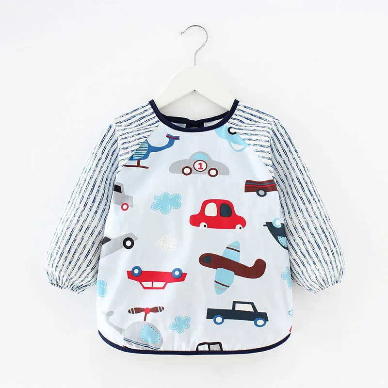 New Arrive Cute Baby Waterproof Long Sleeve Apron Children Feeding Smock Bib Burp Clothes Soft Eat Toddler Clothing AXP042 | Детская