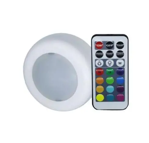1Light 1Remoter Беспроводной светодиодный светильник шайба s RGB 12 цветов затемняемый сенсорный датчик Светодиодная подсветка под шкаф для закрытого гардероба Лестницы прихожей ночника - Цвет: 1Light 1Remoter