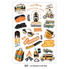 Стикеры для кемпинга, для ноутбука, для улицы, наклейки, водонепроницаемые виниловые скейтборд, наклейки для багажа, блокнота, стационарный Декор