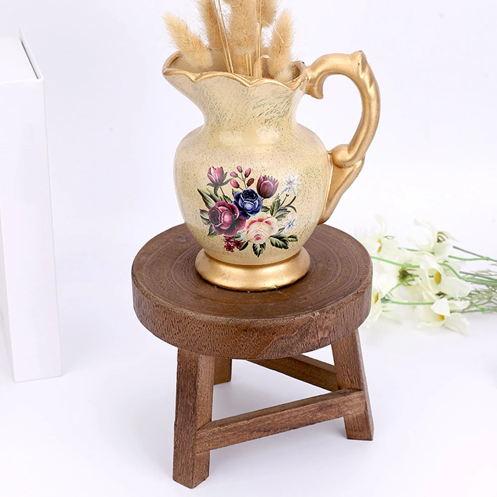 

7inch Living Room Indoor Multifunction Durable Office Wooden Mini Stool Hotel Adult Kids Balcony Display Stand Flower Pot Modern